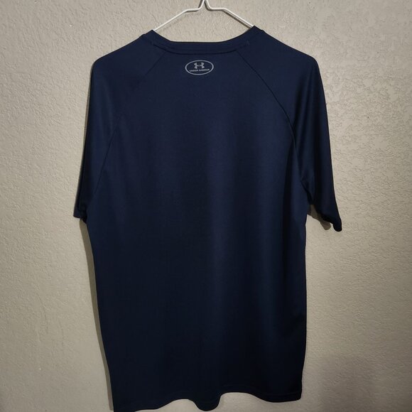 Under Armour Mens HeatGear Loose Fit Navy Blue Short Sleeve T-Shirt LG - Picture 4 of 10